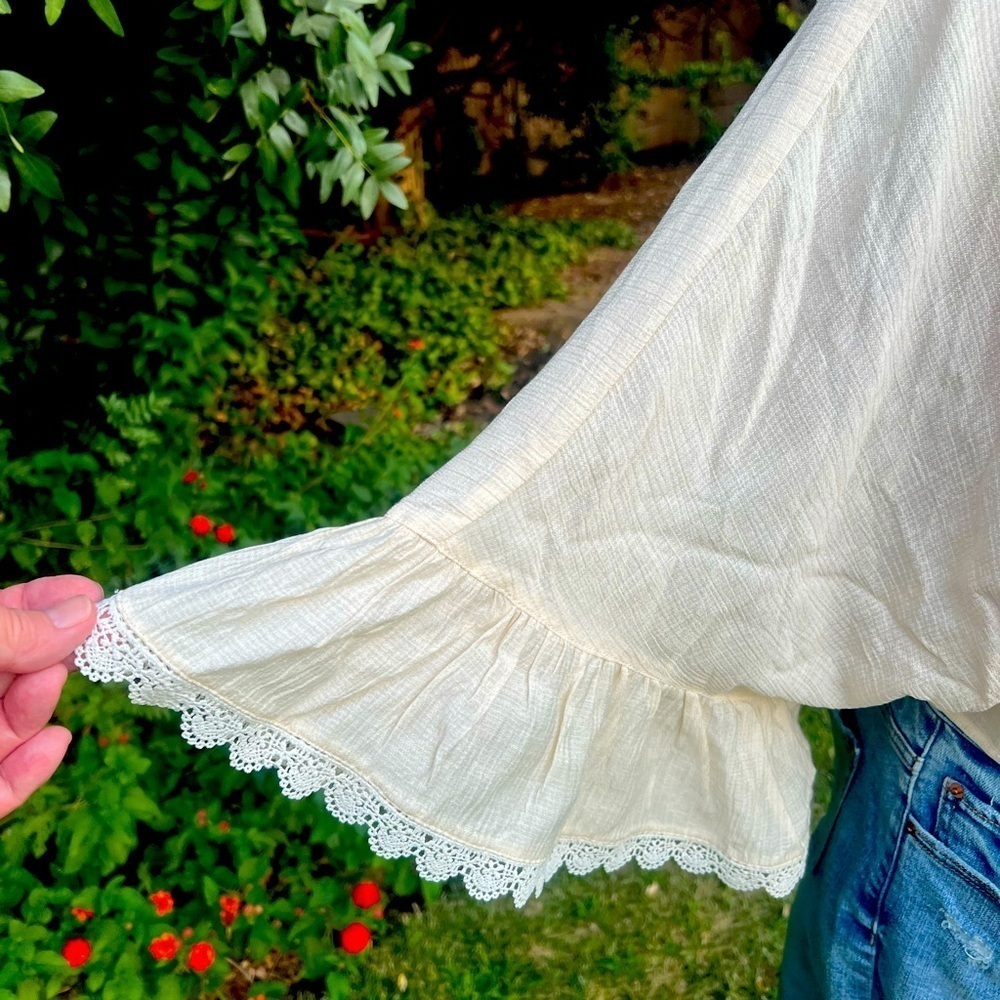 NWT- Kori Light Cream Sheer Kimono - Picture 4 of 7